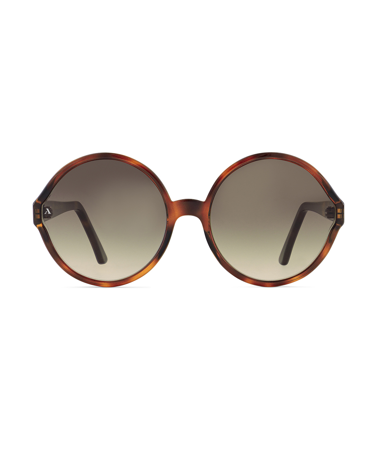 Retro Round Sunglasses – Shiny Havana Brown