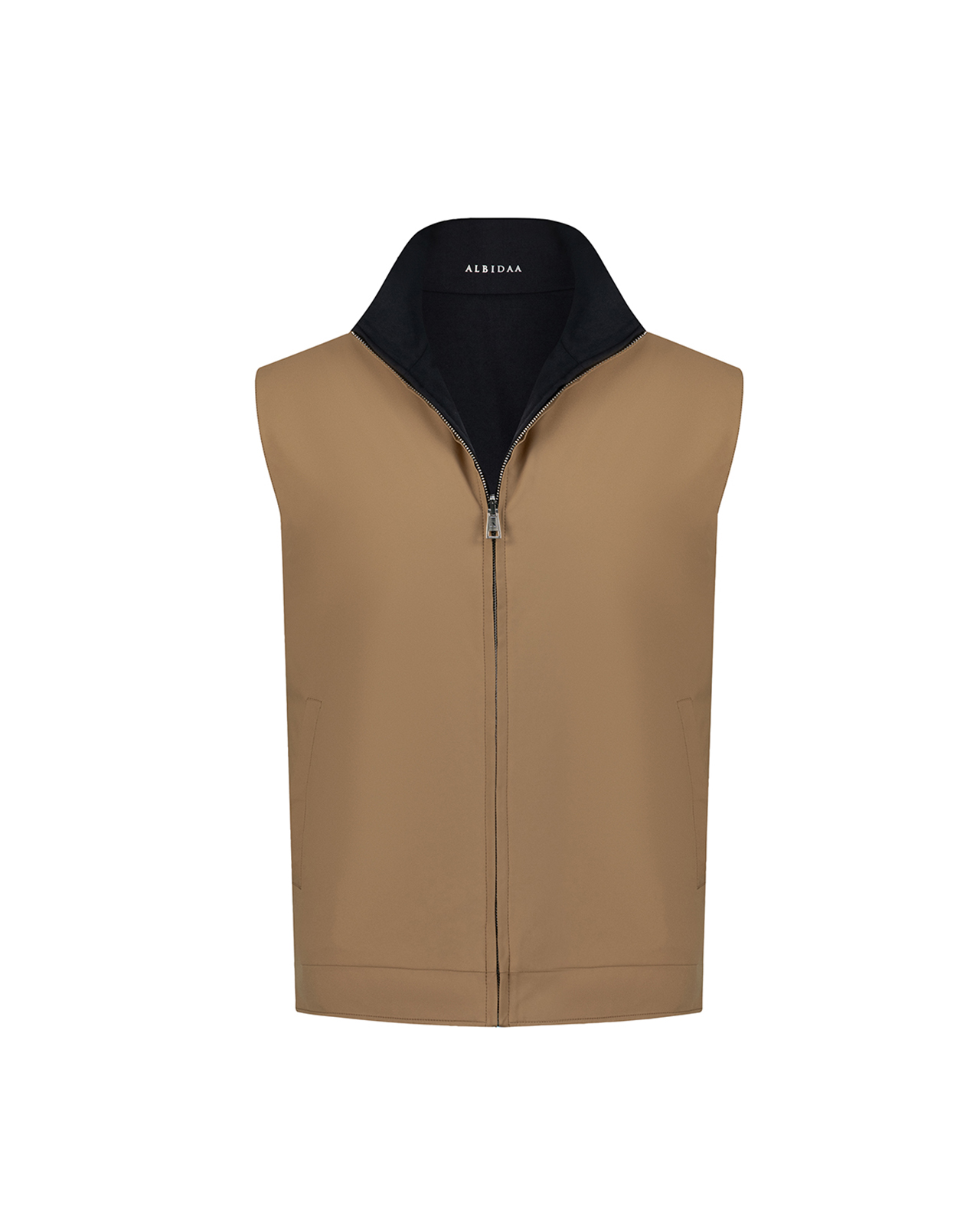 Reversible Gilets – Beige & Navy Blue