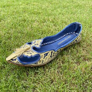 Indigo Ladies Khussa Shoes – Noble Dress