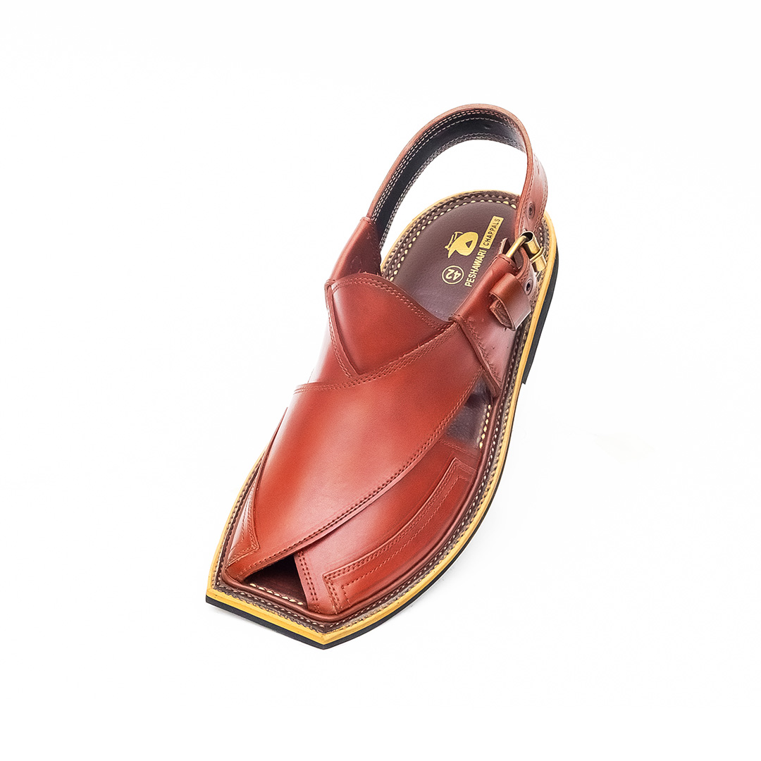 Prestige Handmade Mustard Charsadda Chappal 09 3 6 Peshaw...