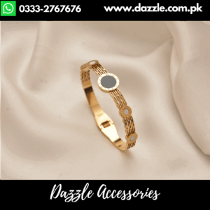 Elegant Black Gold Stainless Steel Bracelet
