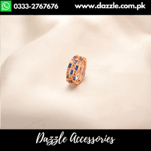 Captivating Dazzling Blue Band Ring