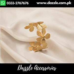 Captivating Floral Stainless Steel Bracelet