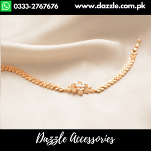 Elegant Gold Plated floral Chain Bracelet