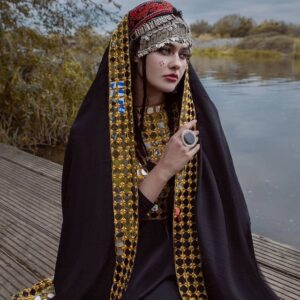 Regal Charcoal Black Mirror Dress