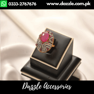 Radiant Malika Gold plated Ruby Ring