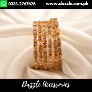 Noori Gold Plated Bangles Set – Captivating Jewelry