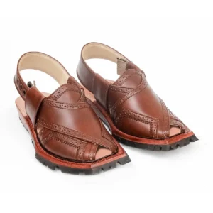 Premium Handmade Mustard Brock Quetta Shikari Leather Cha...