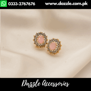 Captivating Powder Pink gem Studs