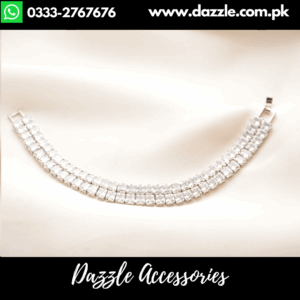 Elegant Silver brick stone Bracelet