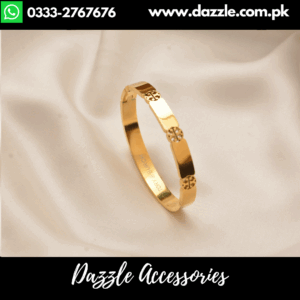 Sparkling Stainless Steel Gold Plated Bracelet