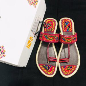 Kolhapuri Chappal Women Flat – Elegant Dress