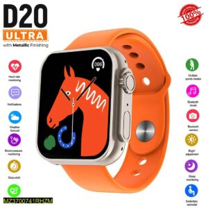 New D 0 Ultra Bluetooth Smart Watch, Orange – Elite