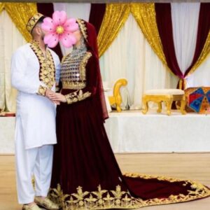 Royal Golden Velvet Afghan Dress for Man