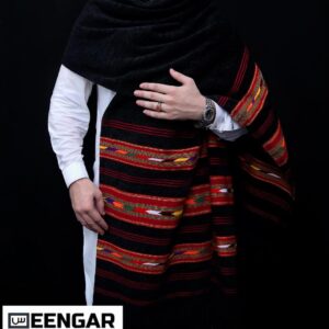 Exquisite Vermilion Valor Men’ Woolen Shawl