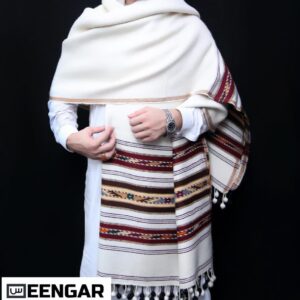 Noble Swati Snowfall Handmade Woolen Shawl