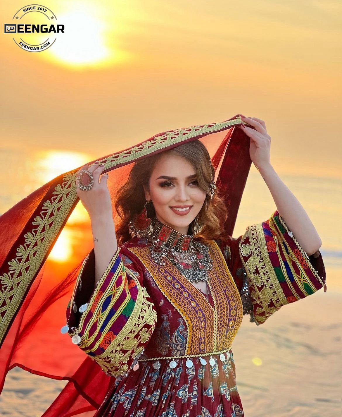 Floral Tapestry in Zardozi Gold – Royal Dress