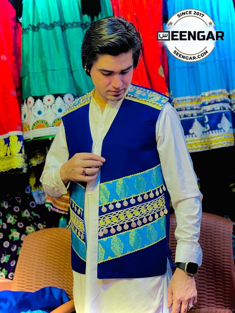 Azure Coin Charm Afghan Vest – Majestic Dress