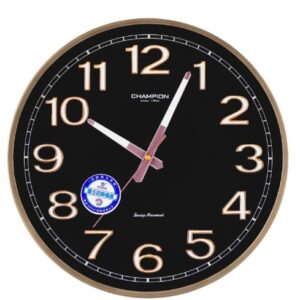 Wall Clock,Champion Wall Clock, Black, CSL 770 BLK | king...