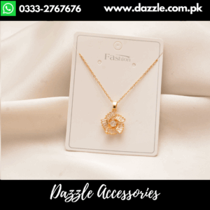 Sparkling lilly gold plated necklace