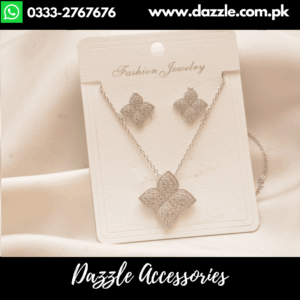Dazzling marvelous silver necklace set