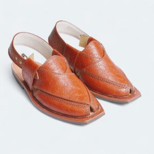 Prestige Printed Leather Mustard Norozi Chappal 09 0 Pesh...