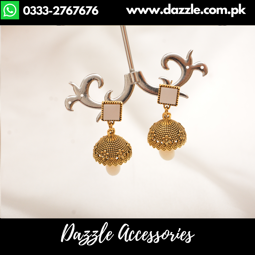 vintage pearl drop jhumki – Radiant Jewelry