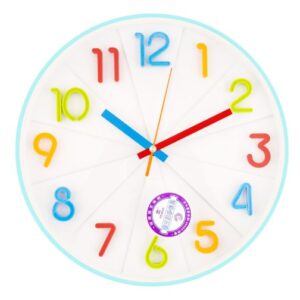 Champion Wall Clock design , Turqouise Round Case White B...