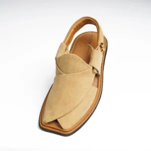 Classic Suede Traditional Camel Chappal 09 90 Peshawari C...
